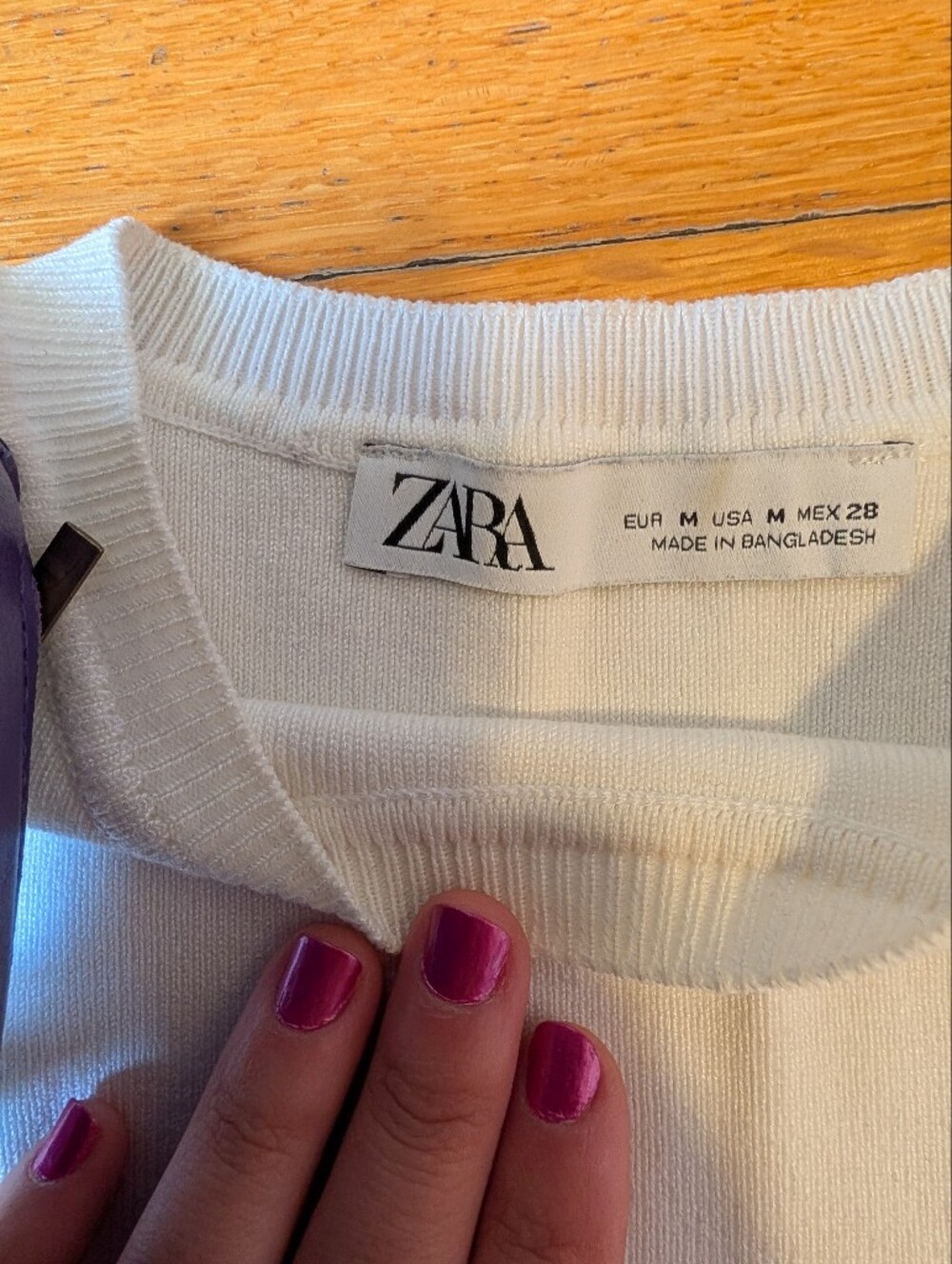 Zara Women's White Rib Knit Crew Neck Sleeveless Crop Top - Picture 4 of 4